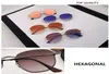 2020 Nowy projektant Men039s wowen flash lustro sześciokątne okulary przeciwsłoneczne gradient okulary przeciwsłoneczne kwadrat Goggle Uv400 Sunglass Female Gafas 5701034