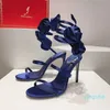 2024 Women's Glitter Soles Satin Strappy Spiral Wraps Strap High Heels Elegant Lady Party Wedding Box