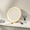 Mirrors Nordic Round Glass Mirror Home Wall Mirror Desktop Mirror Portable Toilet Mirror Bathroom Decoration Accessories Home Decoration