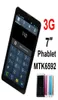 7インチPHABLET MTK6592 DUAD CORE 3G WCDMA電話コールタブレットPC Android 44 Dual Sim WebCam WiFi Bluetooth GPS MID 512MB 4GB D1498136
