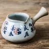 Copos de chá chinês antigo caligrafia cerâmica copo justo canecas vintage mar teaware antigo cerimônia utensílio