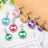 Pet Dog Cat ID Card Pendant Anti-lost Tag Round Shape Bone Nametag Pendants Pets Dogs Tags Engravable Puppy Collar Accessories TH1355