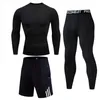 Ropa interior térmica para hombre, ropa interior comprimida de invierno para MMA Rashgard, ropa de gimnasio para hombre, camiseta de culturismo, mallas, ropa deportiva