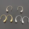 Orecchini in stile gancio per l'orecchio con goccia d'acqua liscia con lettera T in acciaio inossidabile Femme Pendientes Accessori