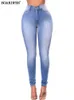 Jeans da donna a vita alta 2023 Primavera Estate Skinny Casual Office Lady Slim Lifting Butt Denim Pantaloni a matita Pantaloni elastici femminili 240307