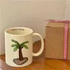 Mugs Han Feng Ins Coconut Tree Cute Mug Large Capacity Ceramic Cup Coffee Breakfast High Temperature Milk