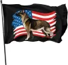Zubehör Deutscher Schäferhund USA-Flagge Druckflagge für drinnen und draußen, Heimdekoration, Flagge aus Polyester mit Messing-Knopfloch, für Damen und Herren, Geschenke