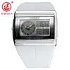OHSEN marque LCD numérique Dual Core montre étanche montres de Sport en plein air alarme chronographe rétro-éclairage en caoutchouc noir hommes montre-bracelet L2287