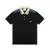 Camisetas Streetwear Top Listrado Preto Vintage Vestuário Polo Camiseta para Homem Verão Mens Camisas Polo Camisas de Algodão Camisetas Curtas Manga Curta Moda Casual