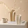 Vasi Vaso in ceramica nordica Decorazione della casa Tavolo da soggiorno Creativo Semplice e moderno Disposizione di fiori secchi Ornamento Artigianato