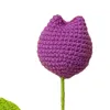 Fleurs décoratives Crochet Tulipe Fleur Floral Terminé Artisanat Fourniture Cadeau Artificiel Pour Les Femmes Table Centres Amis Petite Amie Enfants