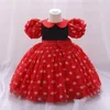 Adorabile verde rosso gioiello Tulle Abiti da spettacolo per ragazze Abiti da ragazza di fiori Abiti da compleanno/festa per ragazze Ragazze per tutti i giorni Gonne Abbigliamento per bambini SZ 2-10 D326187