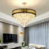 Raindrop crystal luxury chandelier gold pendant lighting for home villa living room bedroom study room decoration