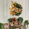 Dekorativer Blumen-Osterkranz für die Haustür, süß mit goldenen Eiern, Karotten, Frühlings-Wanddekoration, Herz-Valentinskränze