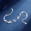 Anklets 2021 Selling Stamped 925 Sterling Sier For Womens Simple Beads Chain Anklet Ankle Foot Jewelry Drop Delivery Otw4G
