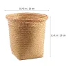 Cestas cesta de lixo pode tecido armazenamento de vime lixo lixo bin lavanderia artigos diversos cesta de papel recipiente cestas seagrass