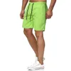 men Beach Shorts Summer Solid Color Fifth Pants Cott Breathable Drawstring Pockets Closure Quick Dry Fitn Shorts 2021 n1MN#