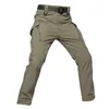 Hommes IX9 Softshell épais polaire pantalon hiver militaire tactique pantalon chasse polaire cargo pantalon mâle imperméable pantalon de combat P9U3 #