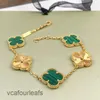 Van Jewelrys Cleef Bracelet trèfle à quatre feuilles chaîne à maillons clé à quatre feuilles mode femme Bracelets en or 18 carats bijoux U6 16xw9 20