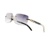 Classic sunglasses men white buffalo horn glasses frame Shades Brand Sunglasse Oval Luxury Carte glasse Round 75501787473370