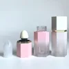Garrafas de armazenamento 100pcs 7ml pó líquido blush diy batom tubos recarregáveis ​​vazios recipiente cosmético viagens essenciais gradiente rosa