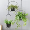 Vazen Nordic Iron Hangende Plant Bloempot Decoratieve Swingende Scindapsus Mand Huis Tuin Balkon Decor Vaas Ketting Planter