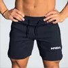 çift ​​fermuar fitn şort erkekler yeni koşu şort erkekler fitn eğitim pantolon yaz nefes alabilen hızlı kurutma plaj şortları E59m#