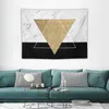 Tapestries Golden Marble Deco Geometric Tapestry Aesthetic Room Decorations Wall Decor Hanging Home