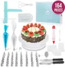 164PCSSet Multifunction Cake Turntable Set Cake Decorating Tools Kit Pastry Nozzle Fondant Tool Kitchen Dessert Baking Supplies5870198