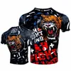 Mma sneldrogende sport jiujitsu panty fitn vrije tijd T-shirt vechten Muay Muay Thai set vechten korte mouwen tijger m54i #