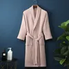 uomo Donna 100% Cott Terry Accappatoio Succhiare Asciugamano Acqua Sleepwear Spa Hotel Lg Accappatoio Kimo Plus Size Dring Gown Lovers O7g3 #