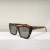 Zonnebril 2024 Acetaat Zwart Shades Rechthoekige Rare Bril Designer Grote CAT EYE Dames SL276