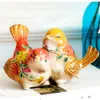 Porcelaine Couple oiseau cadeau d'anniversaire de mariage décoration de la maison nordique artisanat en céramique oiseaux d'amour ornement conjoint objet modèle d'art 240322