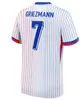2024 25 Fan Player French Soccer Jersey Benzema Giroud Saliba Pavard Kante Maillot de Foot Equipe Away Men Kids Kit Jersey Football Shirt