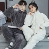 2023 New Couples Sleepwear Winter Warm Flannel Nightwear Men's Thicked Pijamas Set Women Fi Pyjamas Youth Boy Girl Pajamas x0KR#