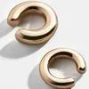 Hoop Huggie Polsini per orecchie rotondi in metallo oro femminile alla moda e semplici orecchini gioielli per ragazza 24326