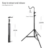 Monopods 2m Light Stand Folding Telescoping Tripod Adjustable Lightweight Aluminium Floor Lamp Holder Tripod Outdoor Camping Accessories