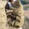 Tecknad björn baby barnvagn filt täcker koreanska förtjockar född swaddle wrap huva kappa kappa windproof spädbarn sovande täcke 240311