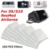 장식용 판 100pcs S9/S10 CPAP Resmed Airsense 용 범용 대체 필터