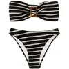 Mulheres Swimwear Stripe Micro Bikini Push Up Mulheres Swimsuit 2024 Sexy Feminino Conjunto Brasileiro Tanga Biquini Ternos de Natação Beachwear