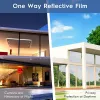 Films Eenrichtingsglasfolie, privacy overdag Hittebeheersing Zonwering Anti-UV-reflecterende spiegeltintfilm Glazen raamdeurbekleding