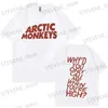 Men's T-Shirts Men Women T-shirt Arctic Monkeys Rock Band T Shirt Male Hip Hop Tshirt Clothes Manga Short Slve T Strtwear Y2k Trend Tops T240325