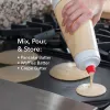 Manual Batter Mixing Bottle Batter Dispenser Sauce Squeeze Bottle Baking Funnel Mixing Tool Cake Pie Kitchen Accessories