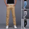 Nya män sträcker mager jeans fi casual smal fit denim byxor byxor manliga märke kläder busin jeans för män chinos j8en#