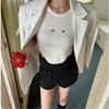 夏の服の女性デザイナートップMIUI新しいマルチコールノースリーブカーブボトムボトム快適な通気性外部ベスト内