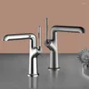 Bathroom Sink Faucets Brass Single Handle Hole Basin Faucet 1/2 Deck Mounted Cold Mixer Taps Luxury White Black Round