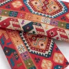 Tyg bohemisk etnisk stil jacquard tyg geometriskt garn färgat mönster för sömnadstillbehör hem dekor textil med halv meter