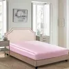Sheet Satin Fitted SheetImitation Silk Bedding Single Piece Soft and Comfortable Wrinkle-free Non-fading Breathable Full Stretch 240326