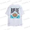 Men's T-Shirts Strtwear Fashion letters Card Printing T Shirts Men Women Couple style Cotton Loose Casual HipHop Ts Best Quality T240325