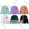 France Amis Cardigan Designer Knoci Sweter Kobiety Sweters Man Jumper Sweter Wysokiej jakości tkanina unisex wzór serca Projekt luksusowy hurtowy instock 397